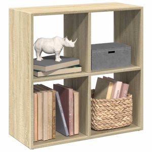 vidaXL, vidaXL Raumteiler-Bücherregal Sonoma-Eiche 69,5x29x69,5 cm