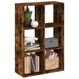 vidaXL, vidaXL Raumteiler-Bücherregal Räuchereiche 69,5x29x103,5 cm, vidaXL Raumteiler-Bücherregal Räuchereiche 69,5x29x103,5 cm