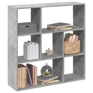 vidaXL, vidaXL Raumteiler-Bücherregal Betongrau 102x29x103,5 cm Holzwerkstoff