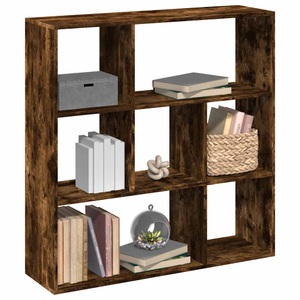 vidaXL, vidaXL Raumteiler-Bücherregal Räuchereiche 102x29x103,5 cm