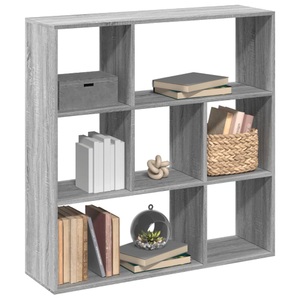 vidaXL, vidaXL Raumteiler-Bücherregal Grau Sonoma 102x29x103,5 cm