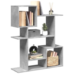 vidaXL, vidaXL Raumteiler-Bücherregal Betongrau 92x29x112 cm Holzwerkstoff