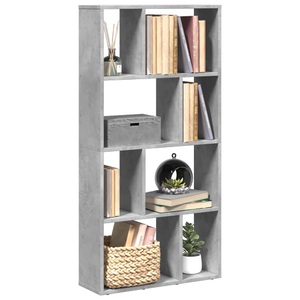 vidaXL, vidaXL Bücherregal Betongrau 60x20x120 cm Holzwerkstoff