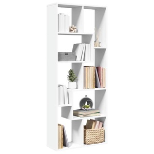 vidaXL, vidaXL Raumteiler-Bücherregal Weiß 67x25x161,5 cm Holzwerkstoff