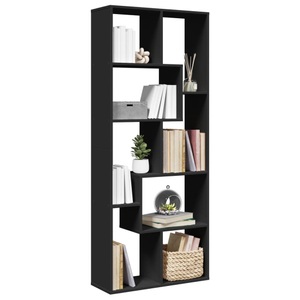 vidaXL, vidaXL Raumteiler-Bücherregal Schwarz 67x25x161,5 cm Holzwerkstoff