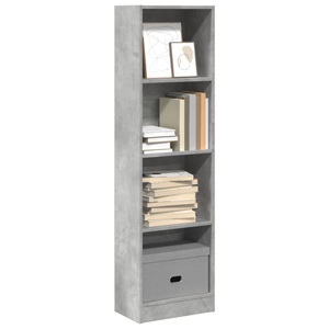vidaXL, vidaXL Bücherregal Betongrau 40x24x143 cm Holzwerkstoff