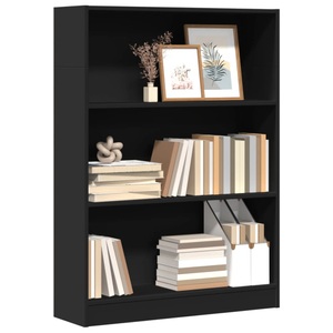 vidaXL, vidaXL Bücherregal Schwarz 80x24x109 cm Holzwerkstoff
