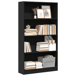 vidaXL, vidaXL Bücherregal Schwarz 80x24x143 cm Holzwerkstoff