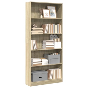 vidaXL, vidaXL Bücherregal Sonoma-Eiche 80x24x176 cm Holzwerkstoff