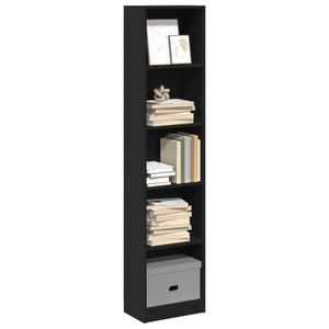 vidaXL, vidaXL Bücherregal Schwarz 40x24x176 cm Holzwerkstoff