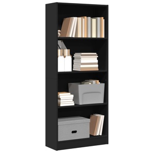 vidaXL, vidaXL Bücherregal Schwarz 60x24x143 cm Holzwerkstoff