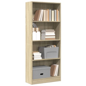 vidaXL, vidaXL Bücherregal Sonoma-Eiche 60x24x143 cm Holzwerkstoff