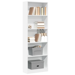 vidaXL, vidaXL Bücherregal Weiß 60x24x176 cm Holzwerkstoff