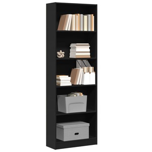 vidaXL, vidaXL Bücherregal Schwarz 60x24x176 cm Holzwerkstoff