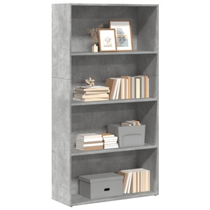 vidaXL, vidaXL Bücherregal Betongrau 80x30x152 cm Holzwerkstoff