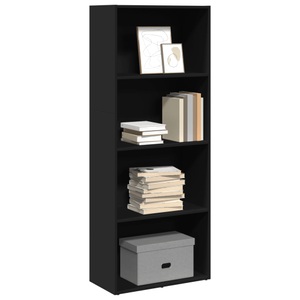 vidaXL, vidaXL Bücherregal Schwarz 60x30x152 cm Holzwerkstoff
