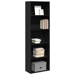 vidaXL, vidaXL Bücherregal Schwarz 60x30x189 cm Holzwerkstoff