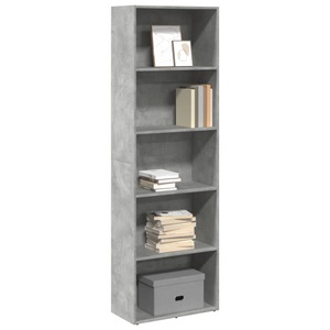 vidaXL, vidaXL Bücherregal Betongrau 60x30x189 cm Holzwerkstoff