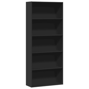 vidaXL, vidaXL Bücherregal Schwarz 80x30x189 cm Holzwerkstoff