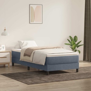 vidaXL, vidaXL Boxspringbett ohne Matratze Dunkelgrau 80x220 cm Samt