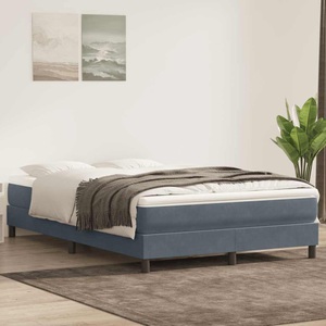 vidaXL, vidaXL Boxspringbett ohne Matratze Dunkelgrau 140x220 cm Samt