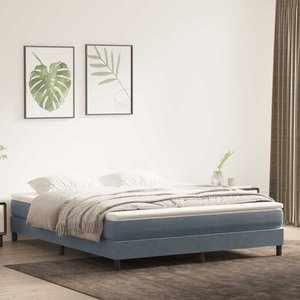 vidaXL, vidaXL Boxspringbett ohne Matratze Dunkelgrau 180x220 cm Samt