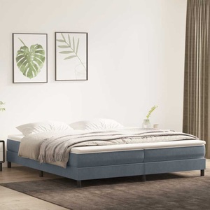 vidaXL, vidaXL Boxspringbett ohne Matratze Dunkelgrau 200x220 cm Samt