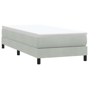vidaXL, vidaXL Boxspringbett ohne Matratze Hellgrau 100x210 cm Samt