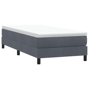 vidaXL, vidaXL Boxspringbett ohne Matratze Dunkelgrau 100x210 cm Samt