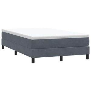 vidaXL, vidaXL Boxspringbett ohne Matratze Dunkelgrau 120x210 cm Samt
