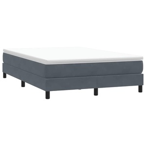 vidaXL, vidaXL Boxspringbett ohne Matratze Dunkelgrau 160x210 cm Samt