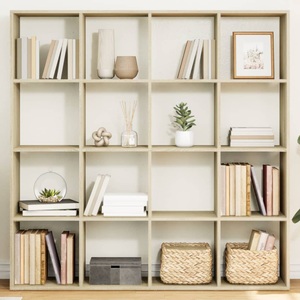vidaXL, vidaXL Bücherregal Sonoma-Eiche 137,5x29x137,5 cm Holzwerkstoff