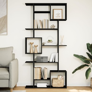 vidaXL, vidaXL Bücherregal Schwarz 92x29x188 cm Holzwerkstoff