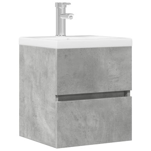 vidaXL, vidaXL Waschbeckenunterschrank Betongrau 41x38,5x45 cm Holzwerkstoff