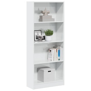 vidaXL, vidaXL Bücherregal Hochglanz-Weiß 60x24x143 cm Holzwerkstoff