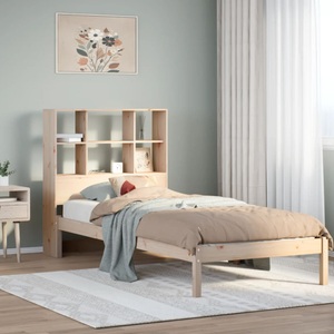 vidaXL, vidaXL Massivholzbett mit Regal ohne Matratze 100x200 cm Kiefer