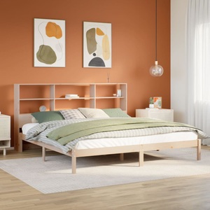 vidaXL, vidaXL Massivholzbett mit Regal ohne Matratze 180x200 cm Kiefernholz