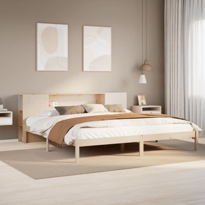 vidaXL, vidaXL Massivholzbett mit Regal ohne Matratze 180x200 cm Kiefernholz