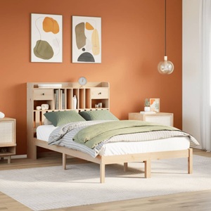 vidaXL, vidaXL Massivholzbett mit Regal ohne Matratze 120x190 cm Kiefer