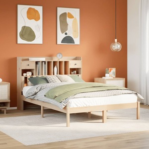 vidaXL, vidaXL Massivholzbett mit Regal ohne Matratze 150x200 cm Kiefernholz