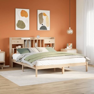 vidaXL, vidaXL Massivholzbett mit Regal ohne Matratze 200x200 cm Kiefernholz