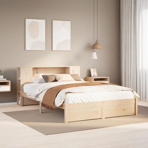 vidaXL, vidaXL Bücherregalbett ohne Matratze 120x200 cm Massivholz Kiefer