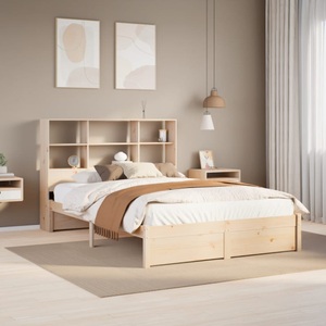 vidaXL, vidaXL Bücherregalbett ohne Matratze 120x200 cm Massivholz Kiefer