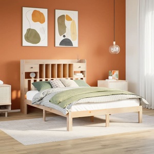vidaXL, vidaXL Massivholzbett mit Regal ohne Matratze 140x200 cm Kiefer