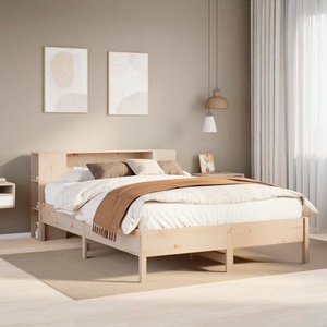 vidaXL, vidaXL Massivholzbett mit Regal ohne Matratze 120x190 cm Kiefer