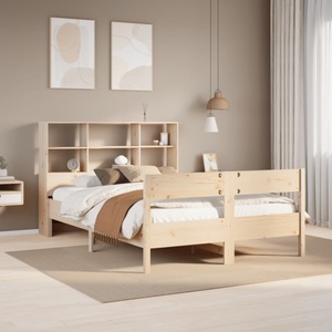 vidaXL, vidaXL Bücherregalbett ohne Matratze 120x200 cm Massivholz Kiefer