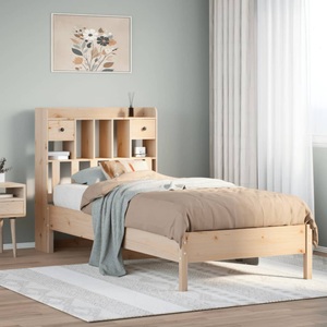 vidaXL, vidaXL Massivholzbett mit Regal ohne Matratze 100x200 cm Kiefer