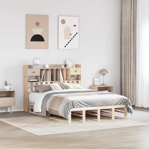 vidaXL, vidaXL Massivholzbett mit Regal ohne Matratze 160x200 cm Kiefernholz