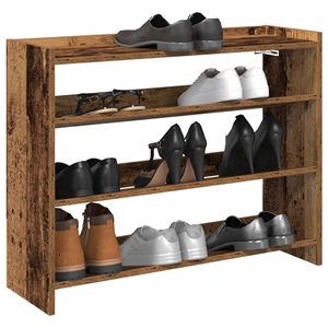 vidaXL, vidaXL Schuhregal Altholz-Optik 80x25x61,5 cm Holzwerkstoff
