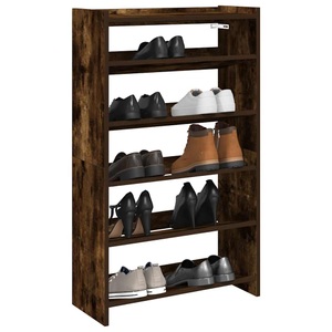 vidaXL, vidaXL Schuhregal Räuchereiche 60x25x100 cm Holzwerkstoff
